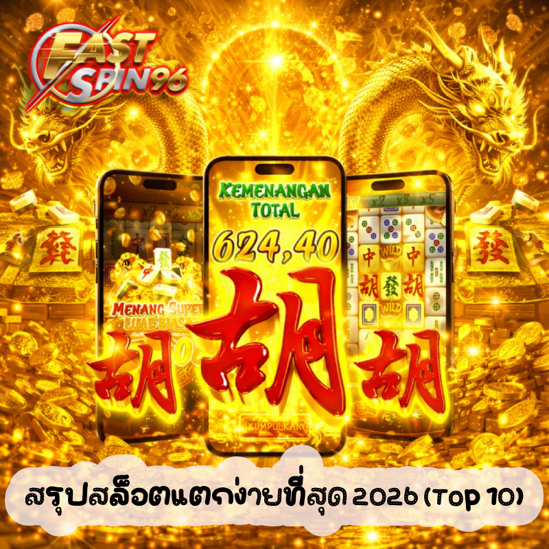 สรุปสล็อตแตกง่ายที่สุด 2026 (Top 10)